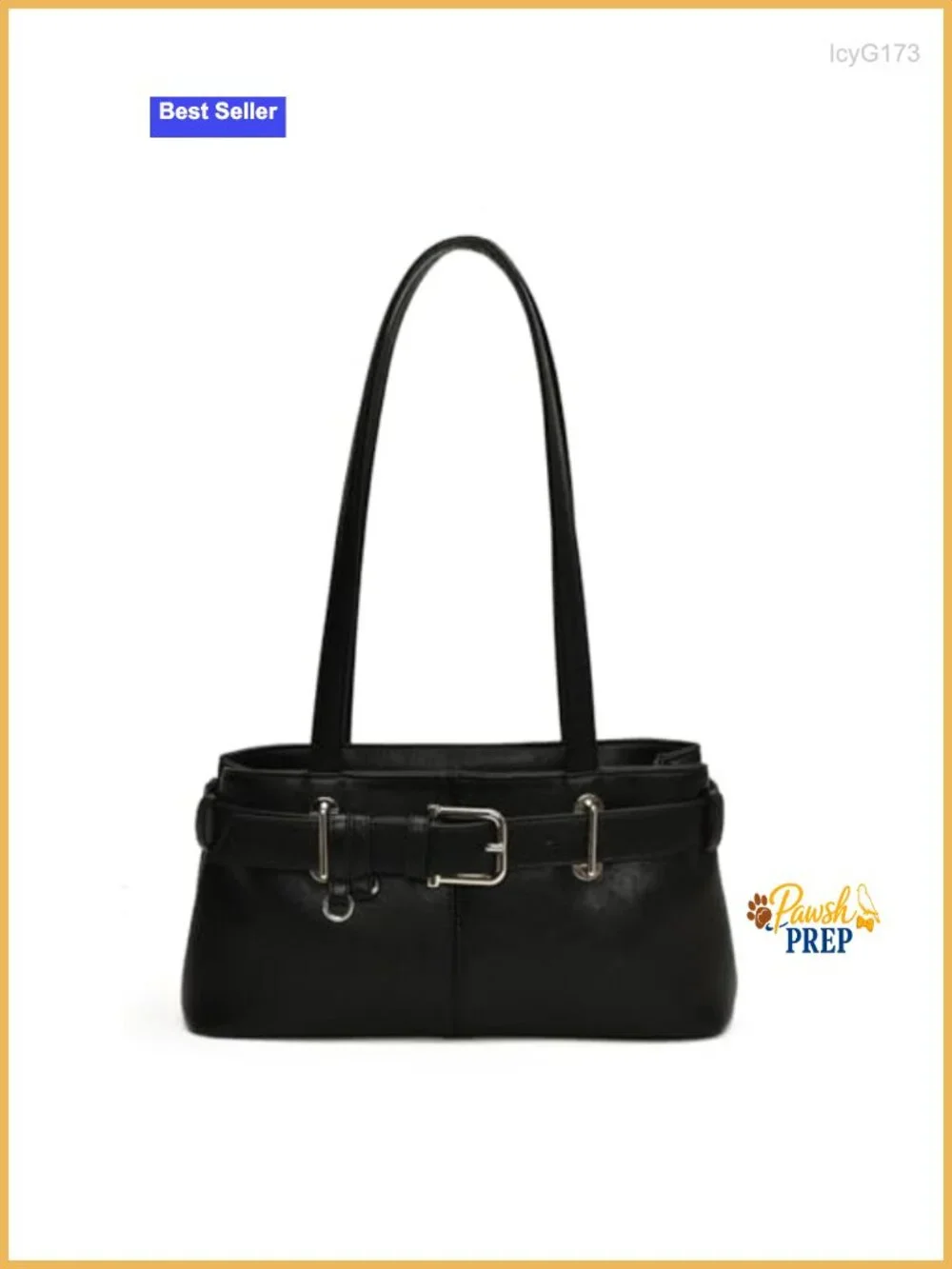 Vintage Y2K Hobo Purse with Belt Buckle Small PU Leather Underarm Satchel